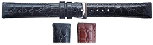 Open-Ended Extra-Long Watch Strap with Crocodile Grain (12-20mm)